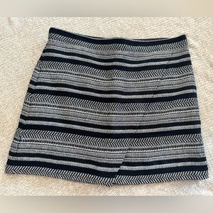 J. Crew Black & White Patterned Skirt, Size 10